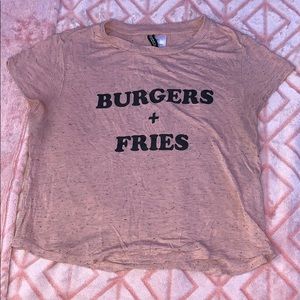 Burgers and a Fries logo t-shirt!
